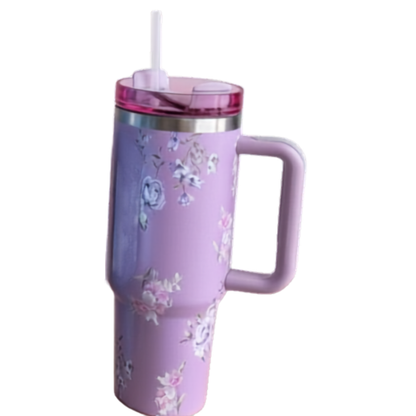 Floral Fun Vacuum Insulated Tumbler with Lid (1200ml)