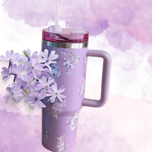 Floral Fun Vacuum Insulated Tumbler with Lid (1200ml)