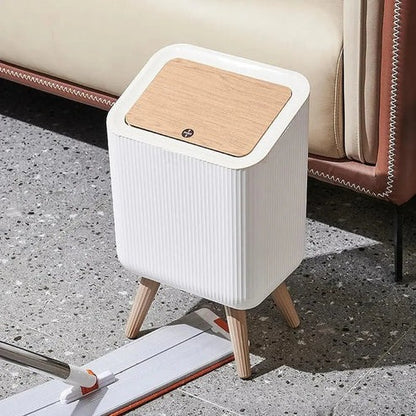 Modern Push Top Trash Can with Lid (10L)