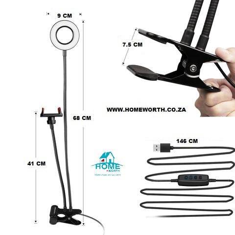 Live Stream Cellphone Stand With Light - Alt View