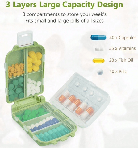 Foldable Pill Case Organiser - Alt View