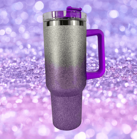 Stainless Steel Vacuum Insulated Glitter Tumbler with Lid (1200ml) - Limited Stock Available - Alt View