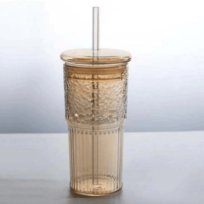 Sculptural Rippled Glass Tumbler(600ml)(Each) - DMC Wholesale