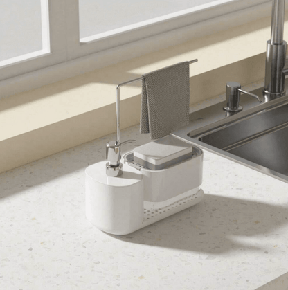 Kitchen Soap Dispenser Set with Tray and Sponge Holder - DMC Wholesale