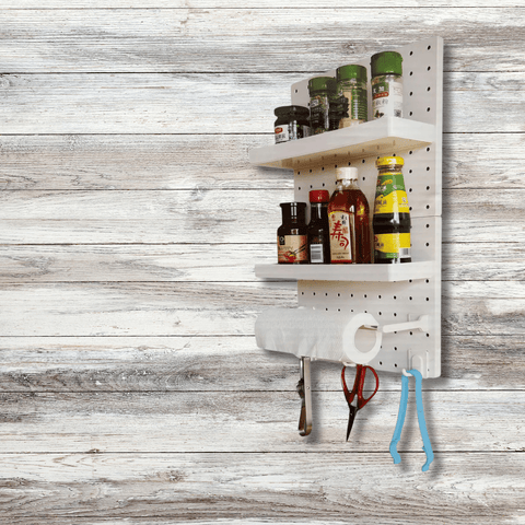 Adjustable Wall Mounted Wire Wrap Board Storage Rack - Alt View
