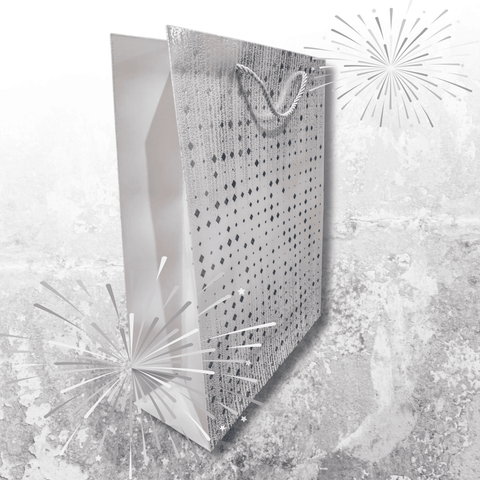 Large Radiant Keepsake Gift Bag (Grey) - Alt View