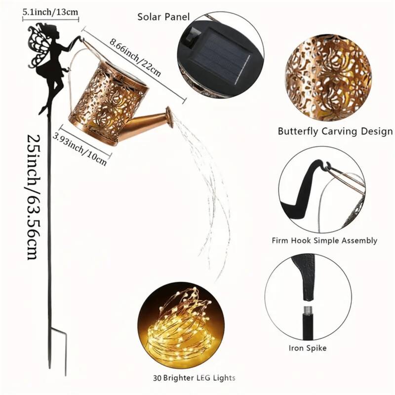Fairy Solar Watering Can Light