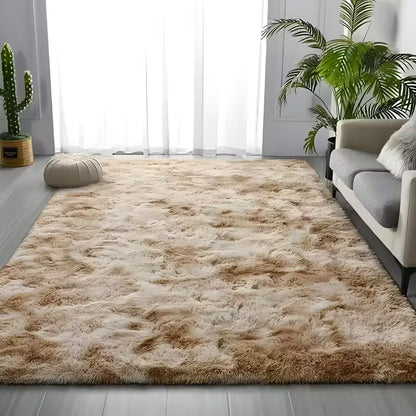 Colourful Fluffy Shag Runner (Two Tone Brown)