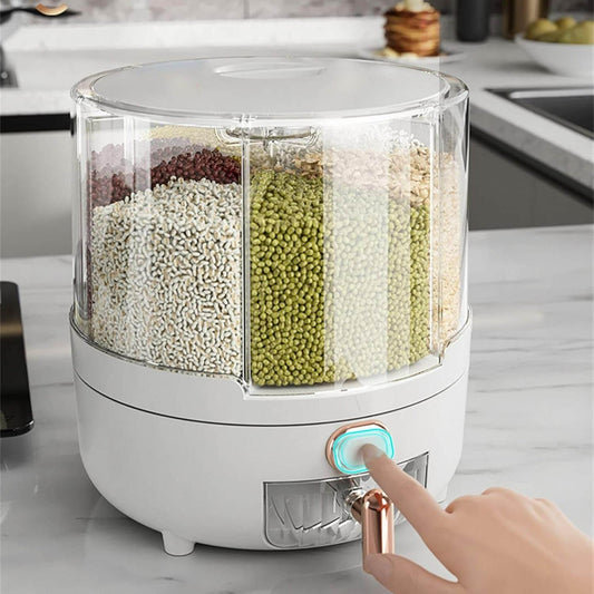 Rotating Grain Container Dispenser - DMC Wholesale