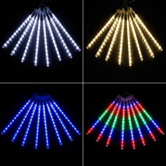 Meteor Shower LED Tube Lights - 8 Tube Falling Rain String Lights