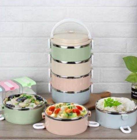 Steel Thermal Insulated Lunch Box (4 Tier) - DMC Wholesale