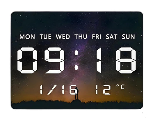 LED Acrylic Planet Digital Wall Clock