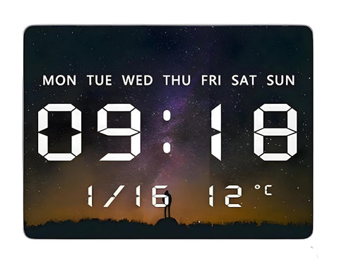 LED Acrylic Planet Digital Wall Clock