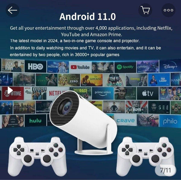 2.4G Wireless Game Projector