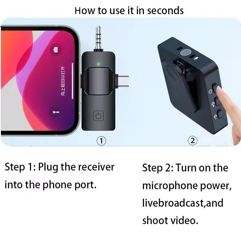 Dual Wireless Lavalier Microphone