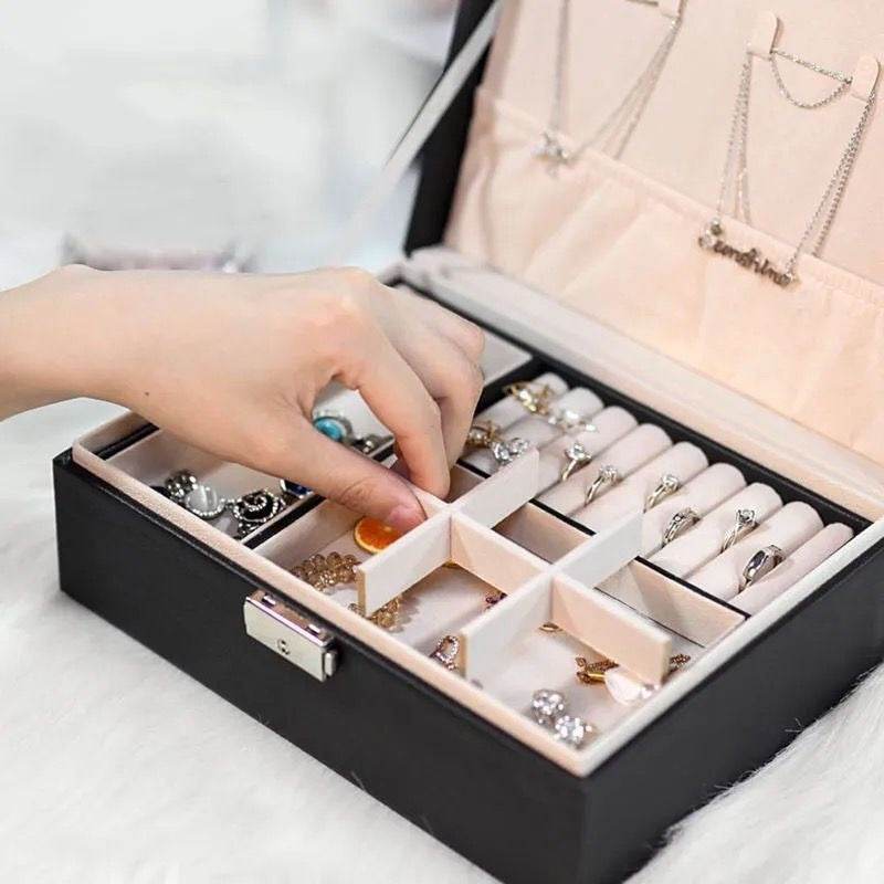 Compact Double Layer Jewelry Storage Organizer - DMC Wholesale