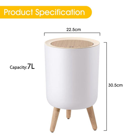 Modern Trash Can (7L) - Alt View