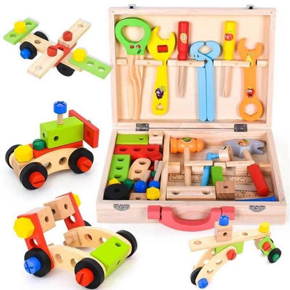 Kids Wooden Toolbox Kit - DMC Wholesale