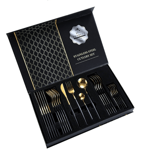 Hight Quality Polished Cutlery Set (24 pcs) - Alt View
