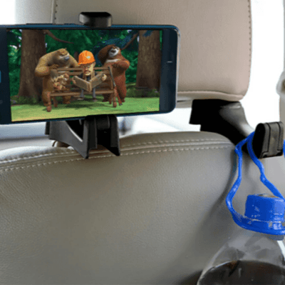 2in1 Car Headrest Hook Phone and Bag Holder (Each)