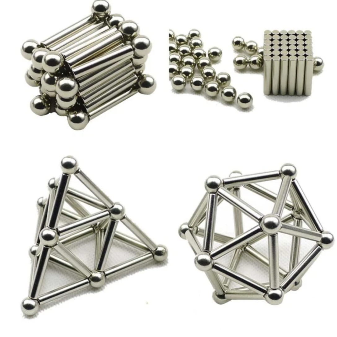 Magnetic Assembled Iron Rod And Ball Set (40 pcs)