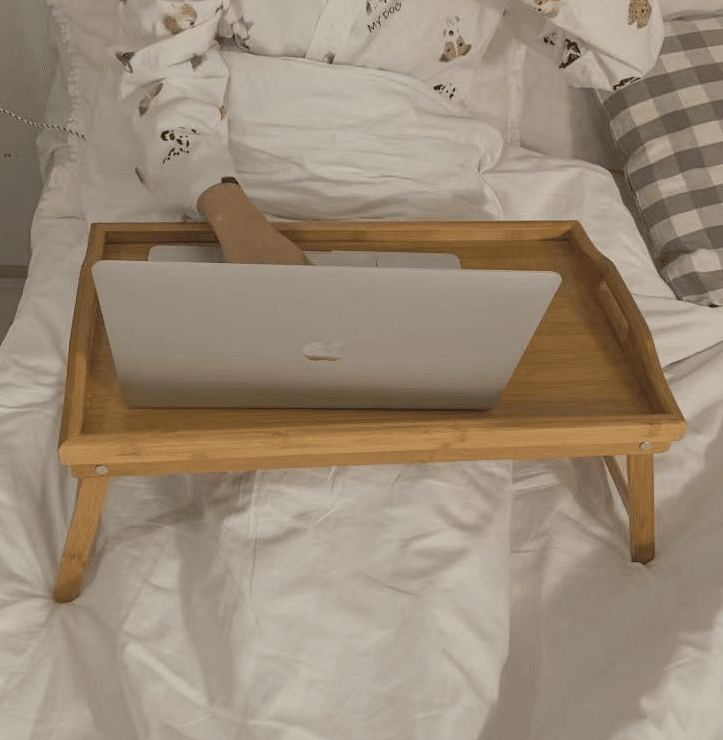 Bamboo Folding Table And Tray