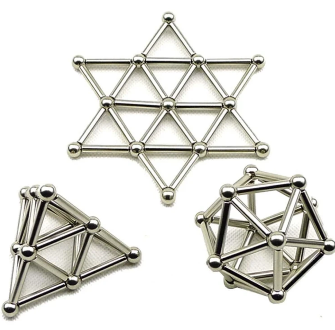 Magnetic Assembled Iron Rod And Ball Set (40 pcs)