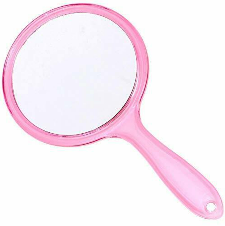 Double Sided Glass Hand Mirror