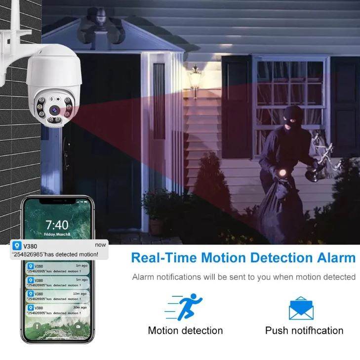 WIFI Outdoor Security Camera (V380 Pro App) - DMC Wholesale