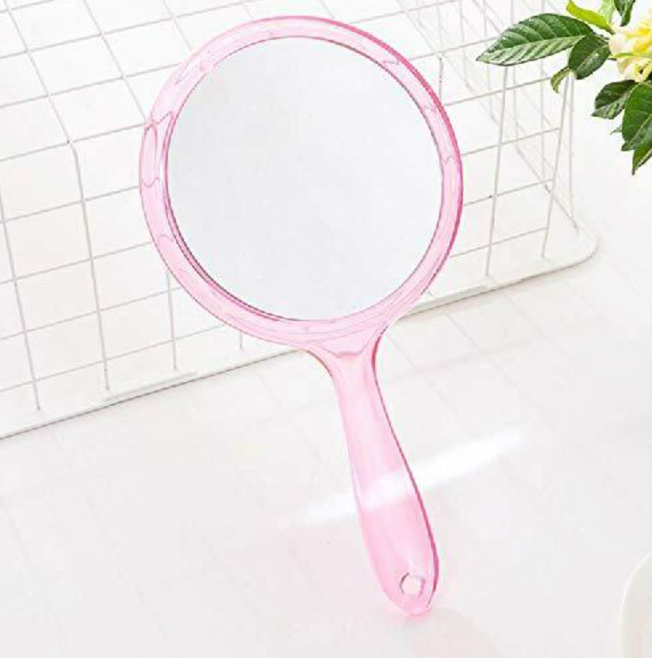 Double Sided Glass Hand Mirror