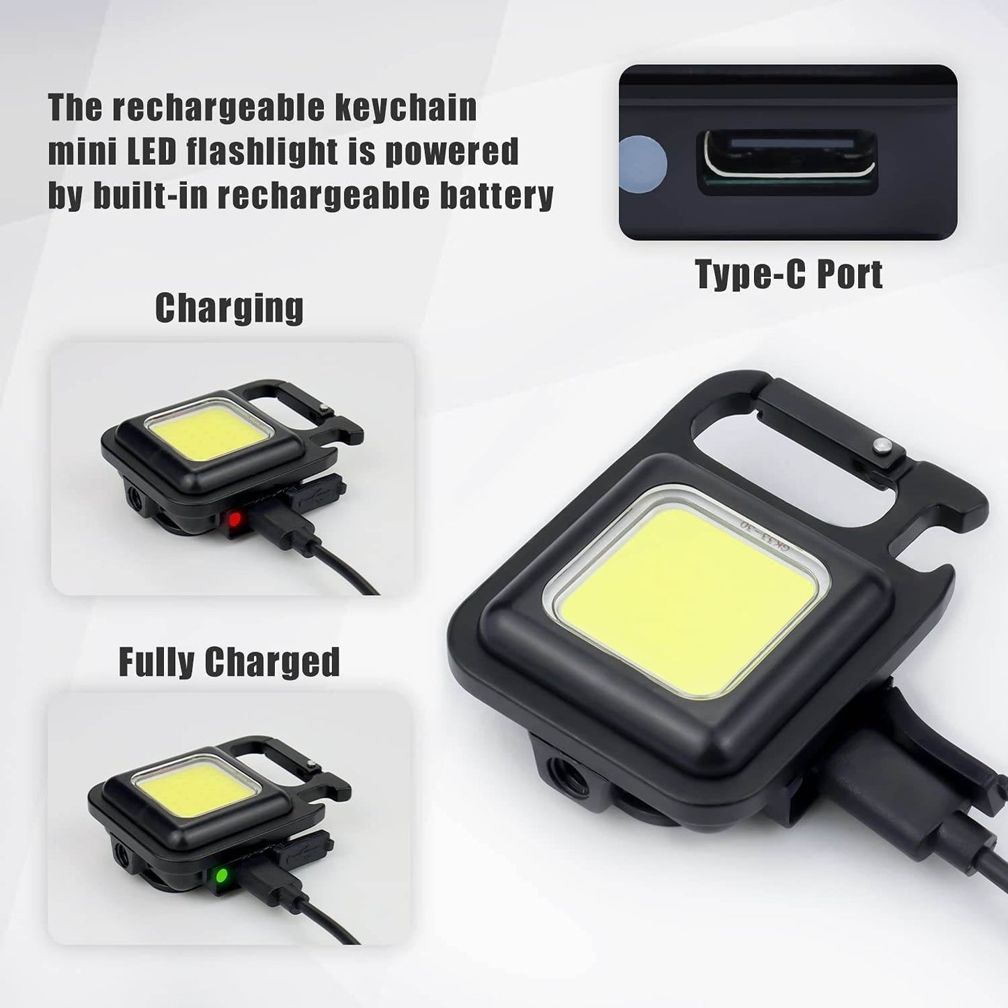 Mini 800 Lumens COB Keychain - DMC Wholesale