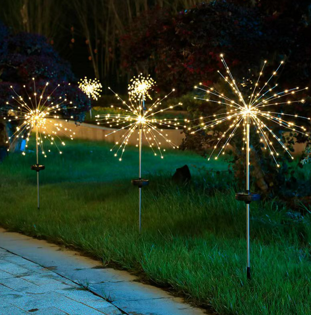 Outdoor Waterproof Solar Firework Light (2 pcs)(Yellow)