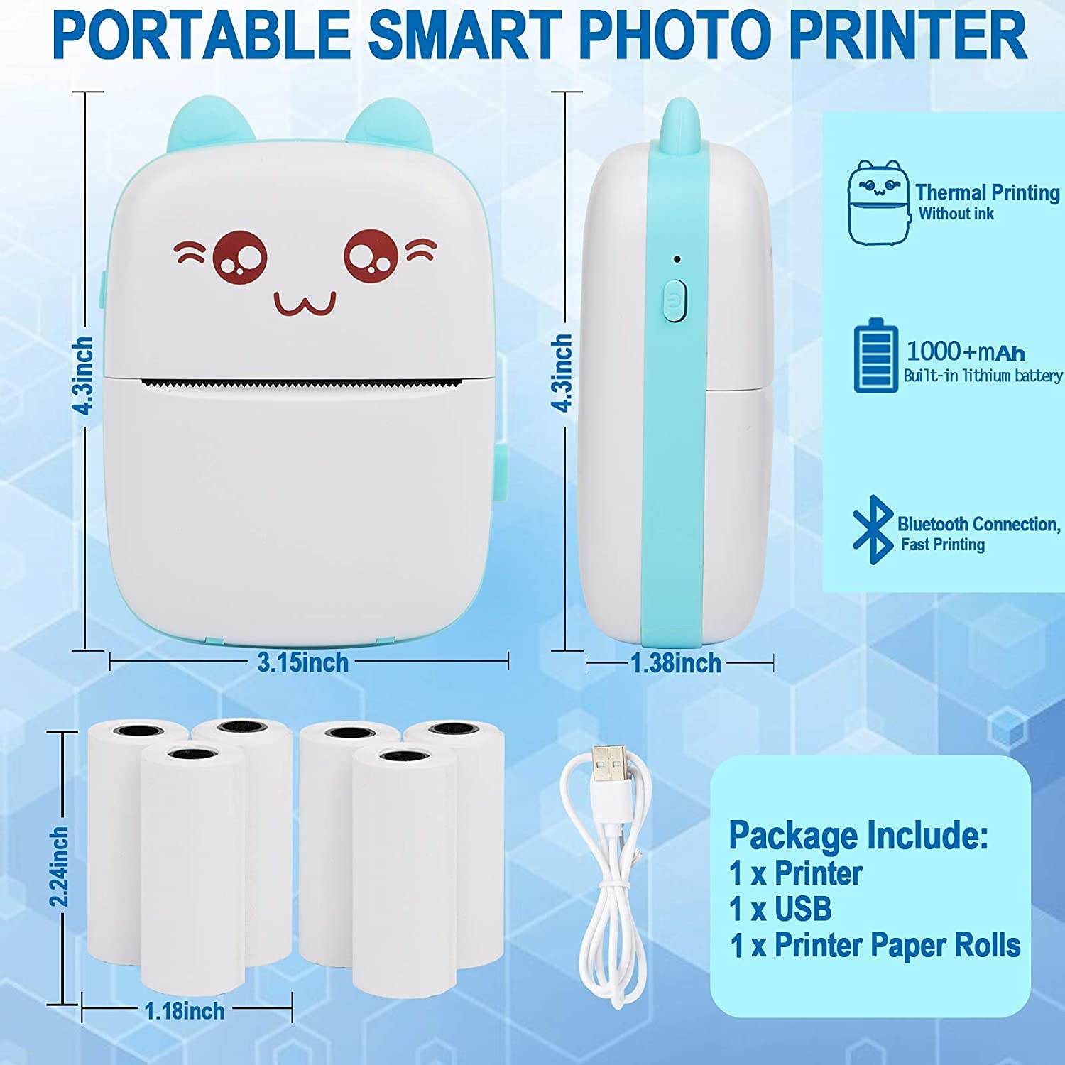 Mini Pocket Wireless Bluetooth Thermal Printers - DMC Wholesale