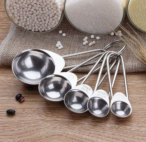 Stainless Steel Measuring Spoon Set (5 pcs) - Alt View