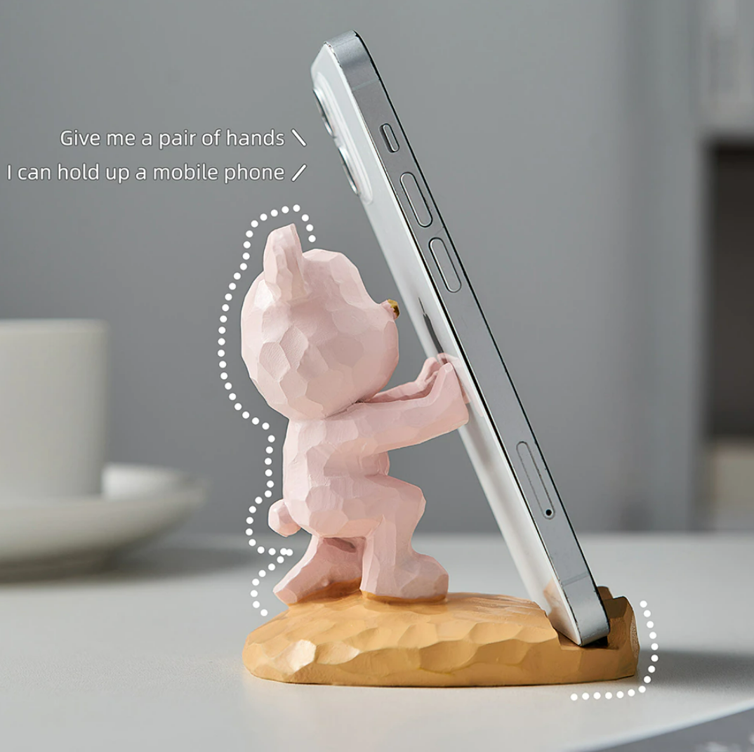 Bear Sculpture Mobile Phone Stand