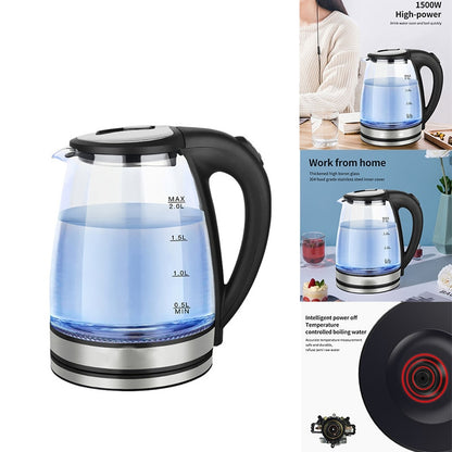 Glass LED Light Kettle (2L)(Stainless Steel)
