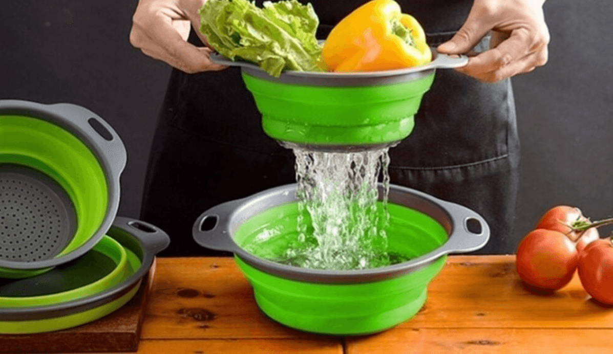 Collapsible Filter Basket Colanders (2 pcs) - DMC Wholesale
