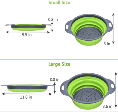 Collapsible Filter Basket Colanders (2 pcs) - DMC Wholesale